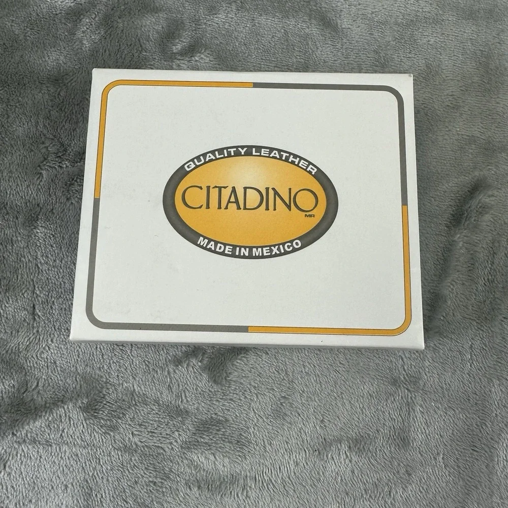 Citadino Leather Wallet Men's Black Trifold New In Box